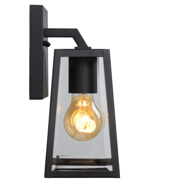 Lucide MATSLOT - Wall light Indoor/Outdoor - 1xE27 - IP23 - Black - detail 2